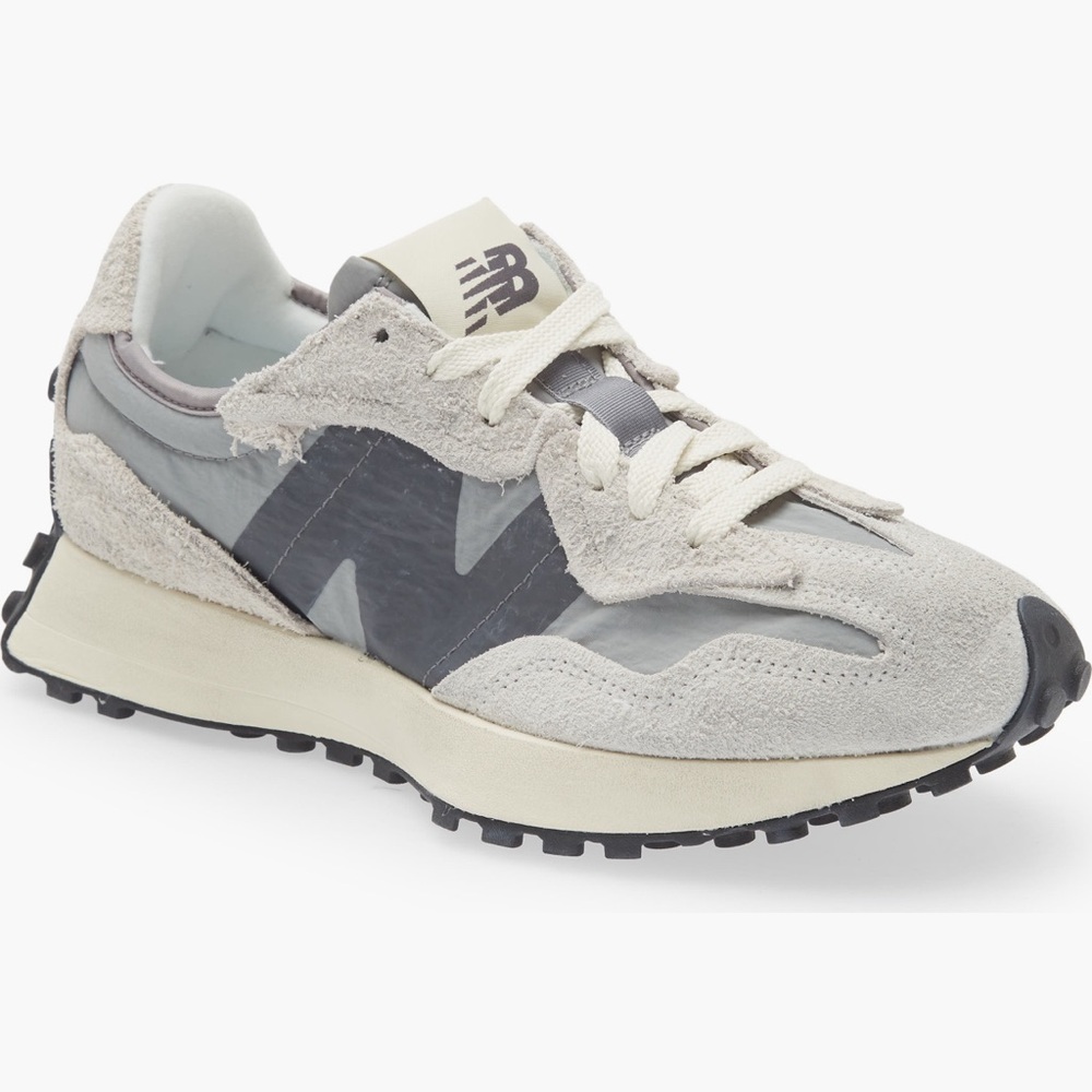 New Balance Off-White and Gray Athletic Shoes